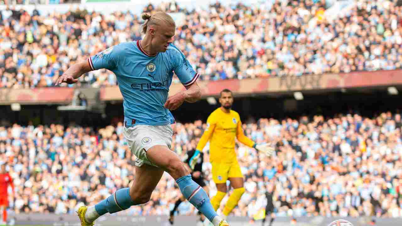 Haland col Manchester City in Premier