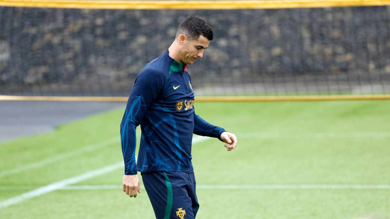 Ronaldo durante un allenamento