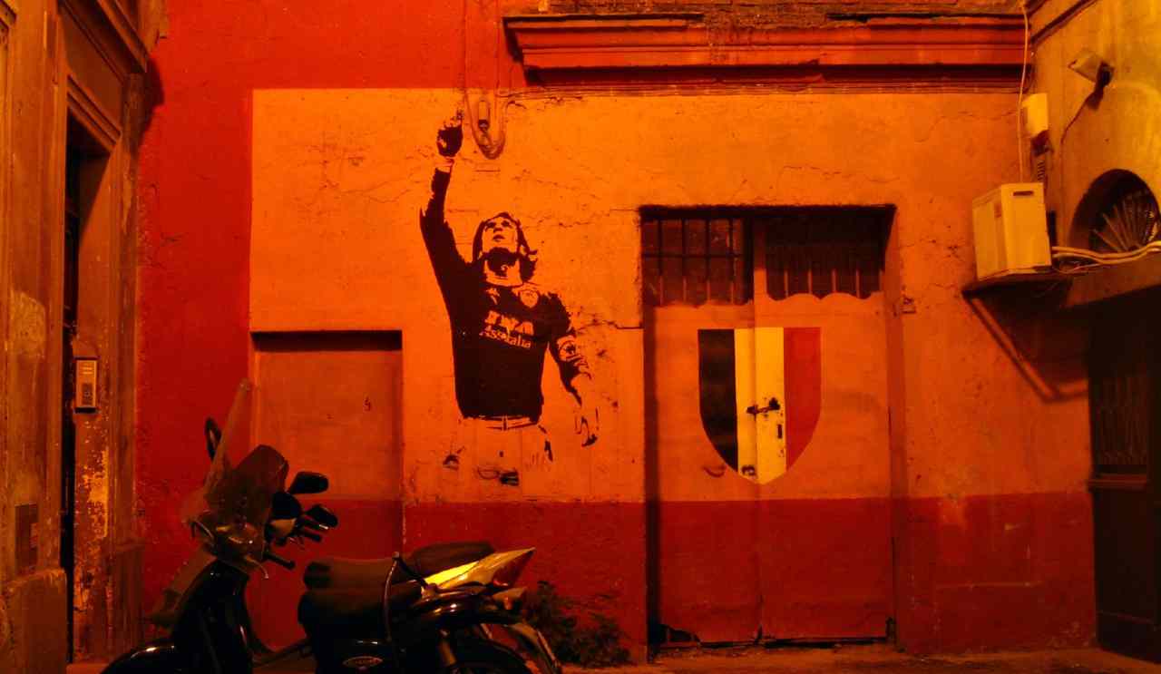 Il murales scudetto Roma 2001