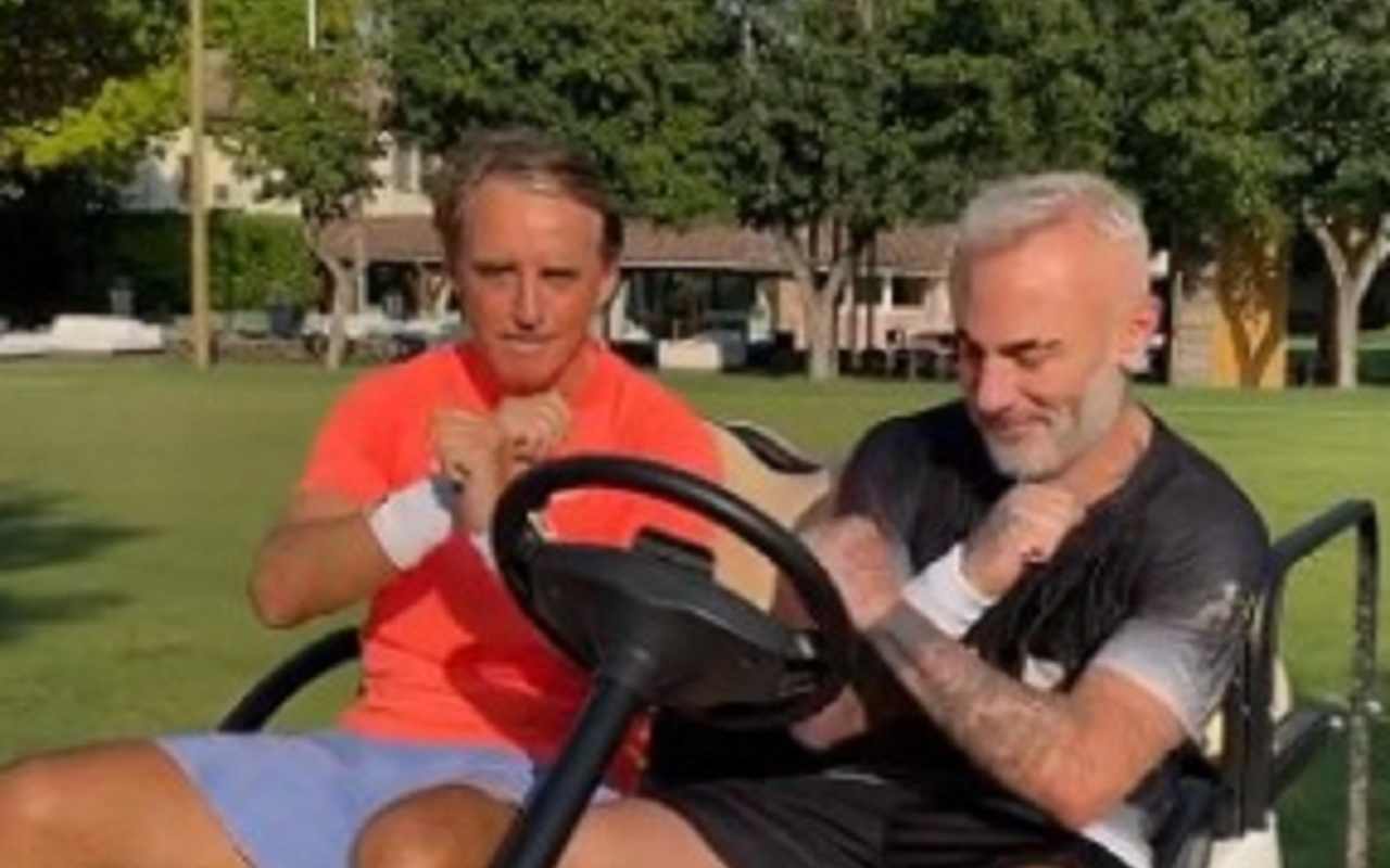 Gianluca Vacchi e Roberto Mancini