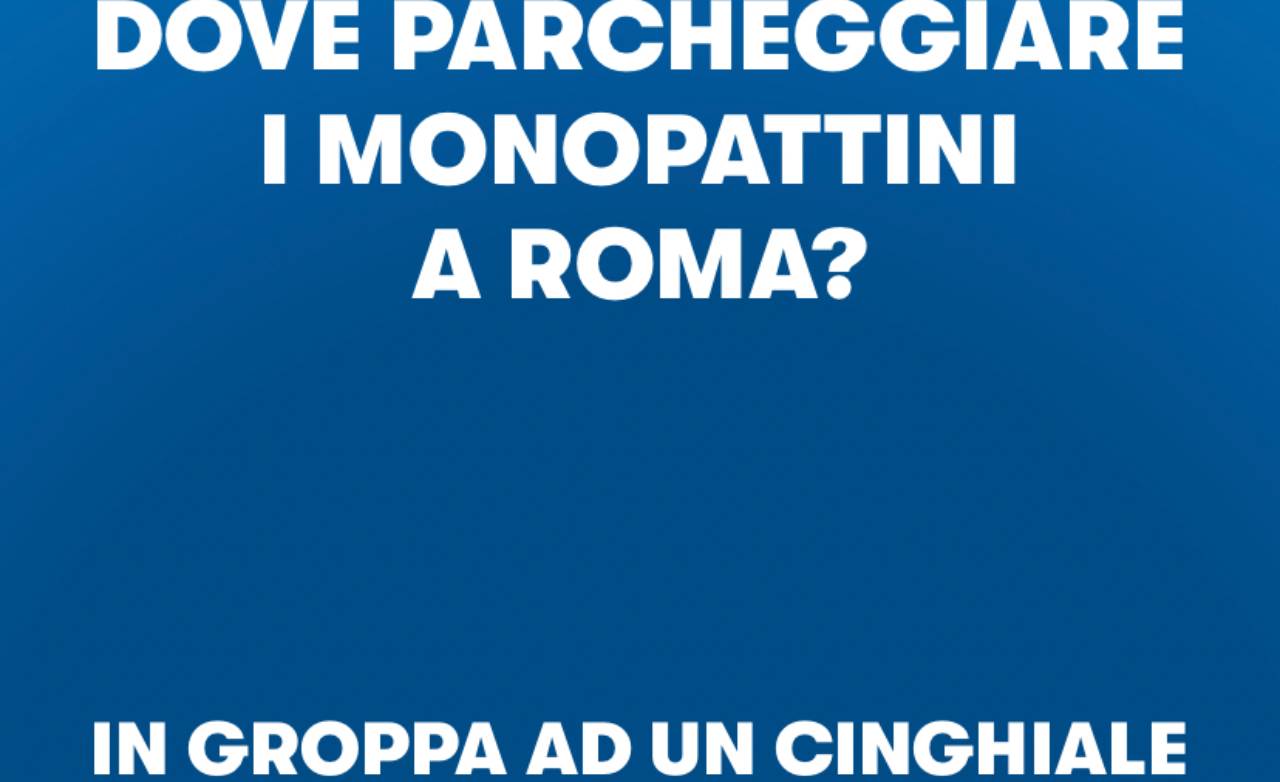 parcheggiare monopattini