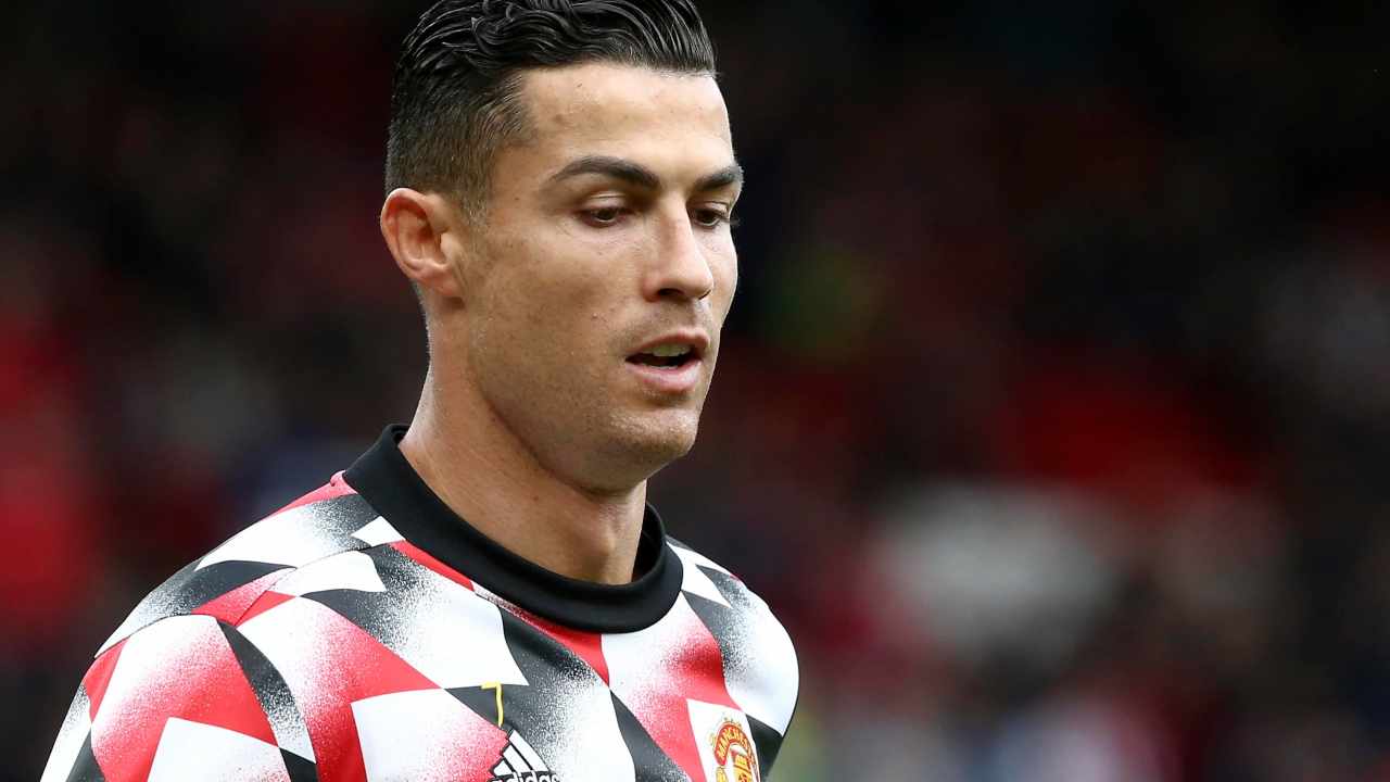 Ronaldo in campo con il Manchester United