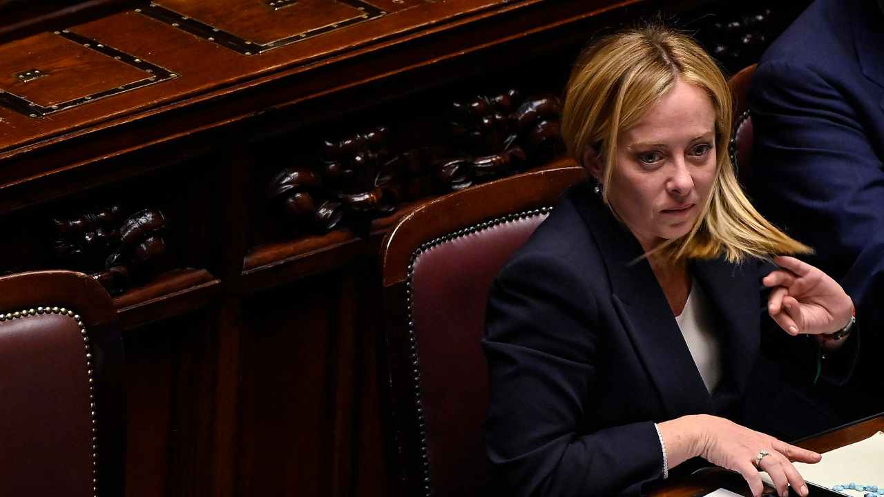 Meloni in parlamento