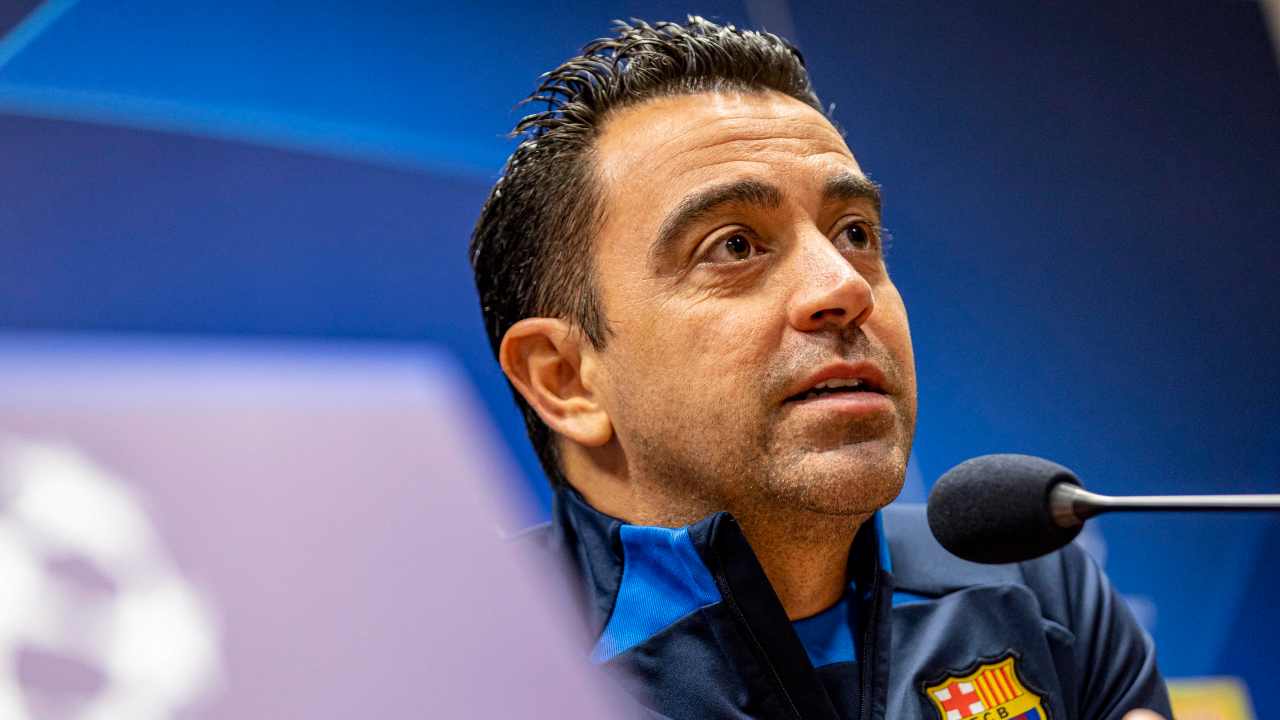 Xavi prima di Victoria Plzen-Barcellona