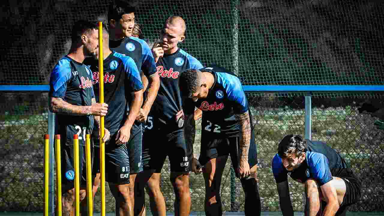 Un allenamento del Napoli