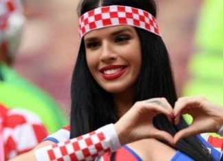 Ivana Knoll tifosa della Croazia