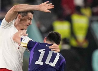 Messi con Lewandowski