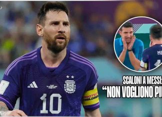 Dialogo tra Messi e Scaloni