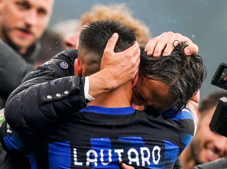 Inzaghi abbraccia Lautaro